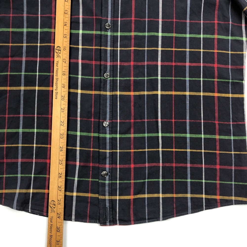 Johnnie-O Featherweight Mens Large Charcoal Plaid Button Down Shirt JMWL7400 - Picture 5 of 10